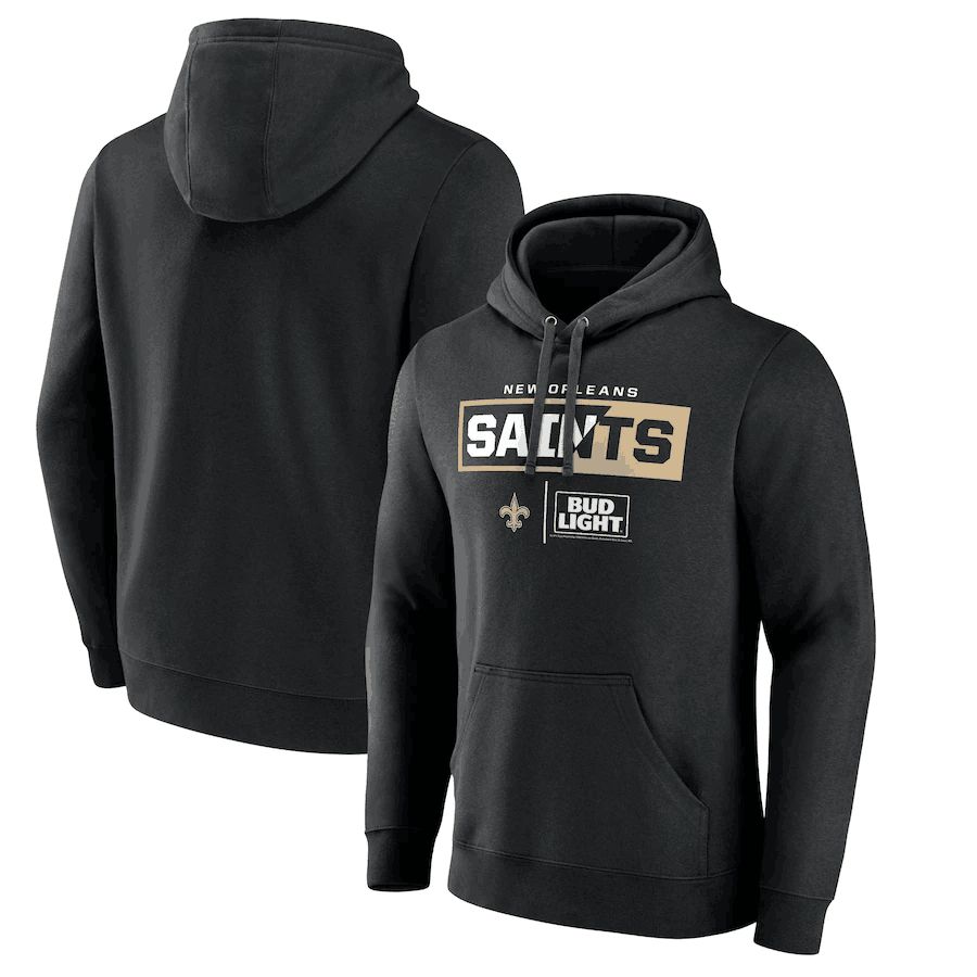Men 2023 NFL New Orleans Saints black Sweatshirt style 1->other club jersey->Soccer Club Jersey